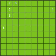Sudoku tutorial - onepossible placement - task